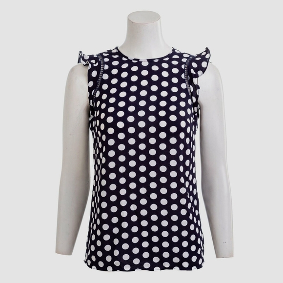 Michael Kors deep blue polka dots blouse - Picture 1 of 2